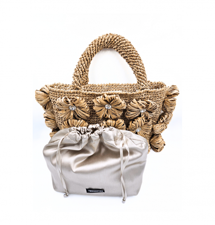 Daisy Tote Natural Raffia Handbag