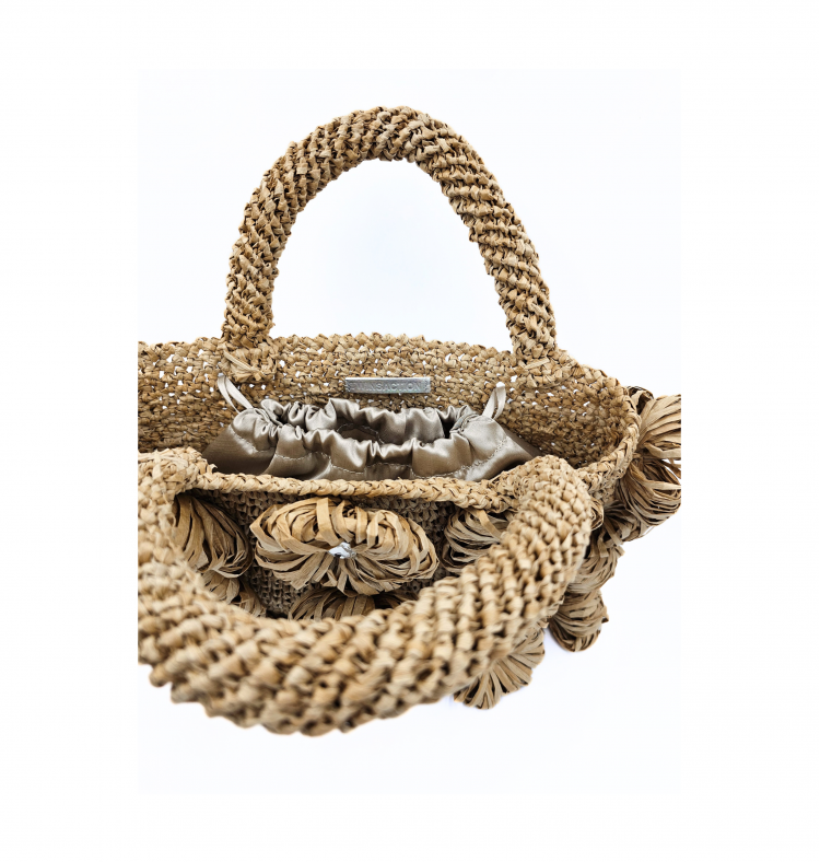 Daisy Tote Natural Raffia Handbag