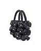 Daisy Tote Black Raffia Handbag