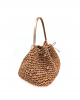 Serena Tan Raffia Bucket Bag