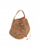 Serena Tan Raffia Bucket Bag